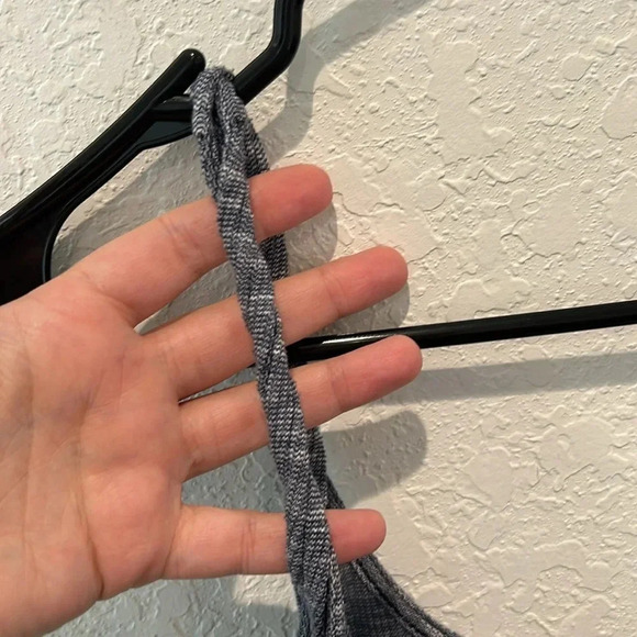 Old Navy Ribbed Tank Top Twisted Straps Blue - Picture 3 of 5
